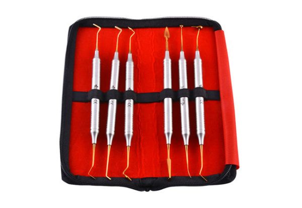 GDC Composite Instrument Gold Titanium-6 Set Of 6 In Pouch (CIGS6) - Dentalstall India