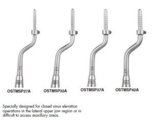 GDC Osteotome Convex Angulated Set Of 5 In Pouch (Ostmspsp5a) - Dentalstall India