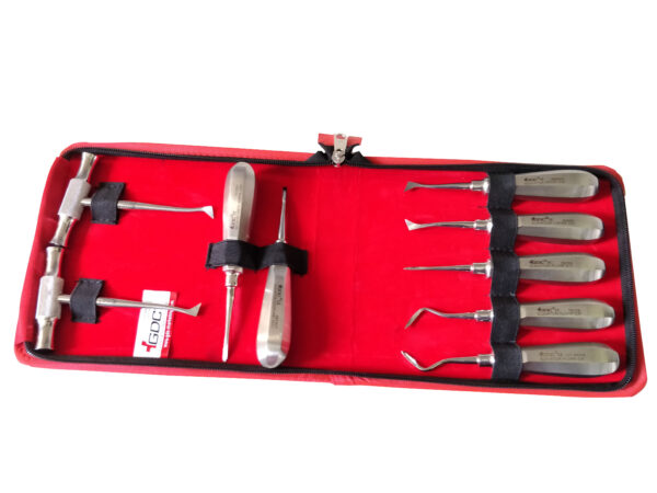 GDC Root Elevator Set Of 9 In Pouch (RESP9) - Dentalstall India
