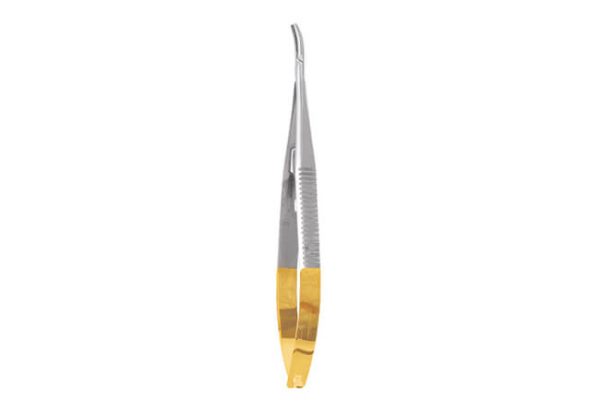 GDC Micro Castroviejo Needle Holder Curved Tc - 14cm (Nh5021) - Dentalstall India