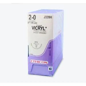 Ethicon Vicryl #2-0 Absorbable Violet Braided Suture - Dentalstall India