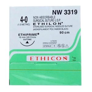 Ethicon Ethilon Sutures USP 4-0, 3/8 Circle Cutting Ethiprime - Dentalstall India