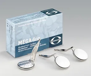 Hahnenkratt MEGAduo FS Rhodium Double Sided Mouth Mirrors 6/pk - Dentalstall India
