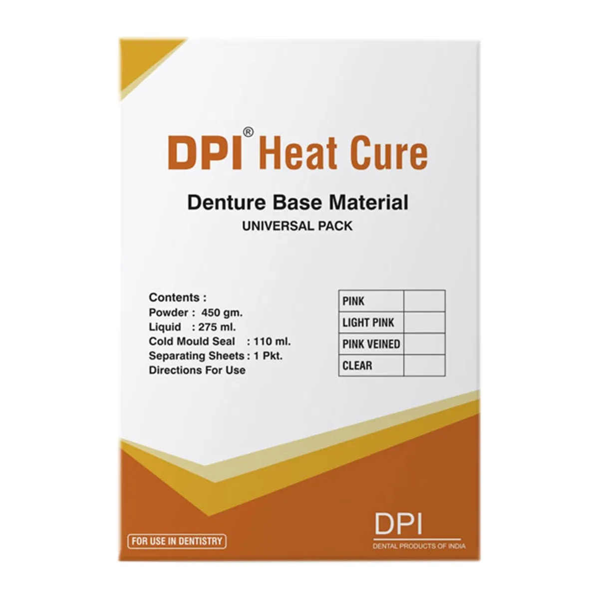 Dpi Heat Cure - Dentalstall India
