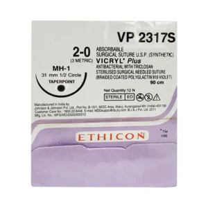 Ethicon VP 2317S Vicryl Plus Absorbable Surgical Sutures (MH-1 31MM 1/2 Circle Taperpoint) Pack Of 12 - Dentalstall India Ethicon VP 2317S Vicryl Plus Absorbable Surgical Sutures (MH-1 31MM 1/2 Circle Taperpoint) Pack Of 12 - Dentalstall India