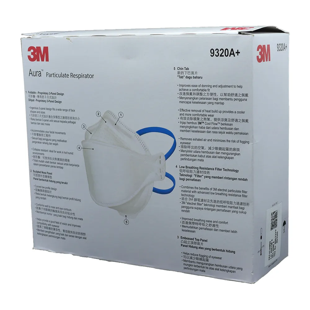 3M Aura 9320A+ FFP2 Mask (Pack Of 20) - Dentalstall India 3M Aura 9320A+ FFP2 Mask (Pack Of 20) - Dentalstall India