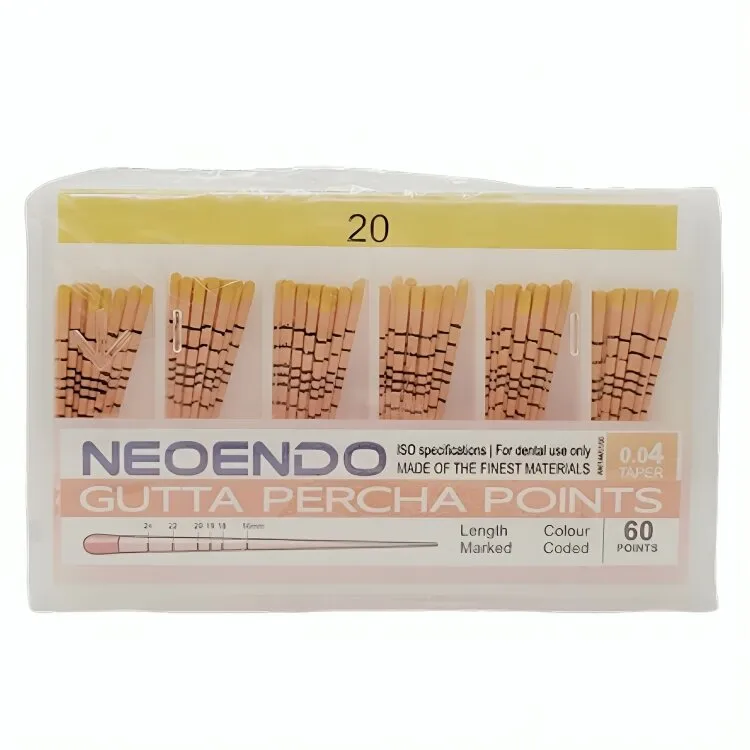Neoendo Gutta Percha Points 4% (Length Marked) - Dentalstall India Neoendo Gutta Percha Points 4% (Length Marked) - Dentalstall India
