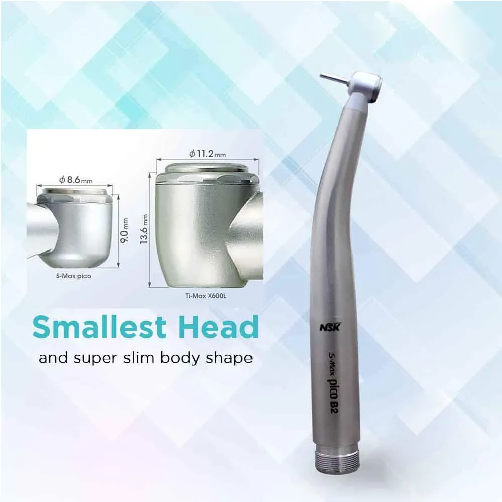 NSK S max Pico B2 Airotor Handpiece (P1218) - Dentalstall India NSK S max Pico B2 Airotor Handpiece (P1218) - Dentalstall India
