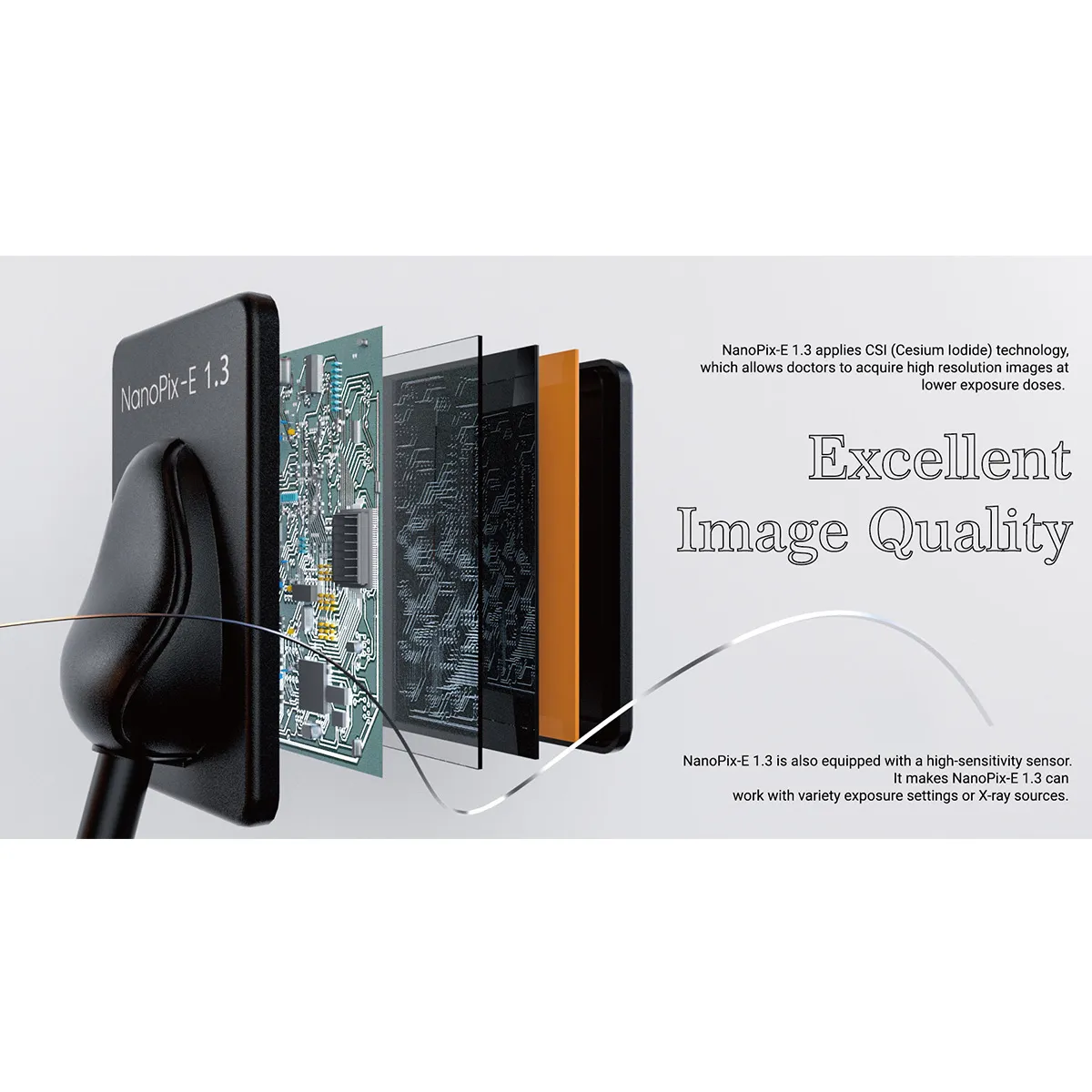 Eighteeth NanoPix E RVG Sensor - Size-1.3 - Dentalstall India Eighteeth NanoPix E RVG Sensor - Size-1.3 - Dentalstall India